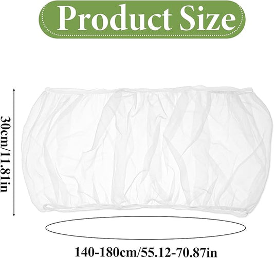Bird Cage Seed Catcher White Bird Cage Net Cover Adjustable Birds Cages Netting - Image 2