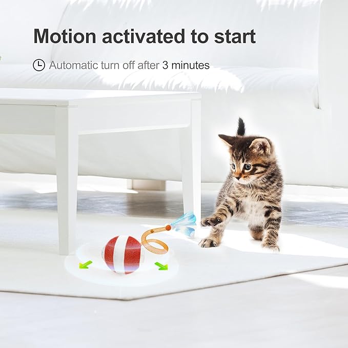Interactive Cat Toys for Indoor Cats, The 3rd Generation Agile Moving Cat Ball - Image 5