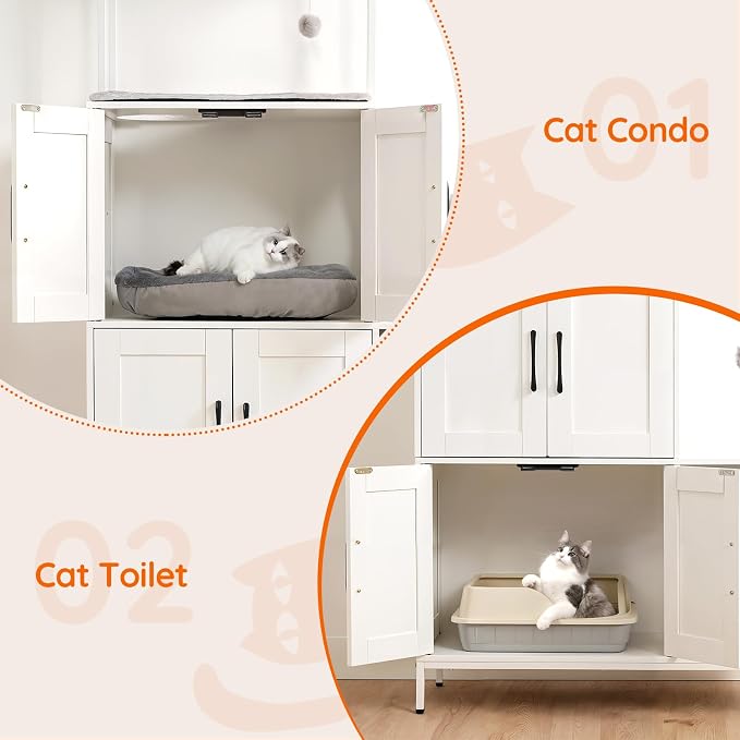 HOOBRO Litter Box Enclosure, Litter Box Furniture - Image 7