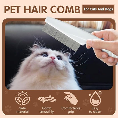 2 Pack Multifunctional Pet Comb, Upgrade Pet Grooming Brush Magic Tear Stain - Image 2
