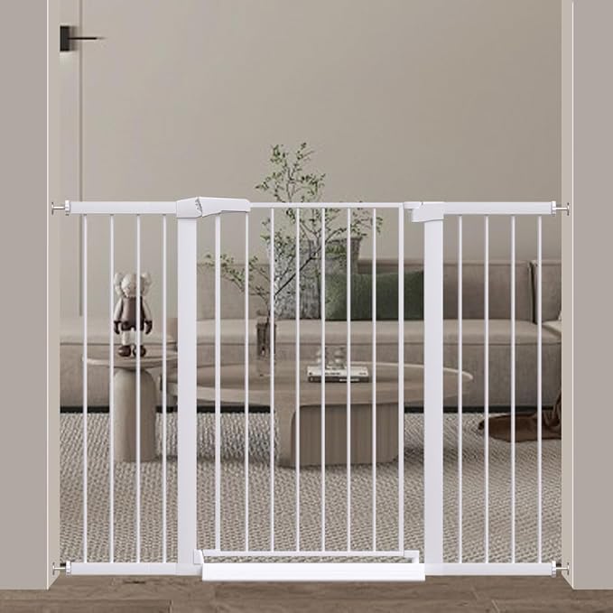 Fairy Baby 38" Extra Tall Baby Gate, 48.9"-54.3" Extra Wide Large Pet Gate by FairyBaby