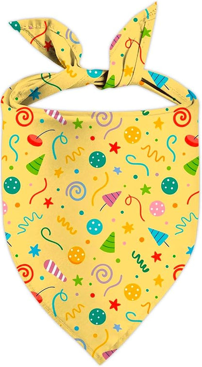 Birthday Dog Bandanas, Double Side Reversible Large Pet Bandanas, Celebration by Unknown