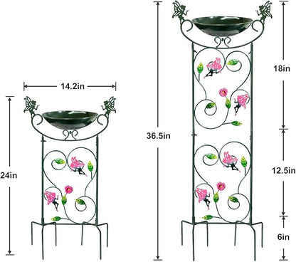 HONGLAND 36.5" Metal Bird Bath - Image 2