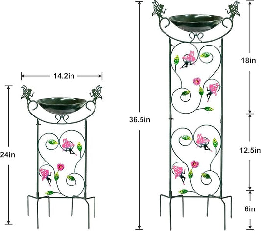HONGLAND 36.5" Metal Bird Bath - Image 2