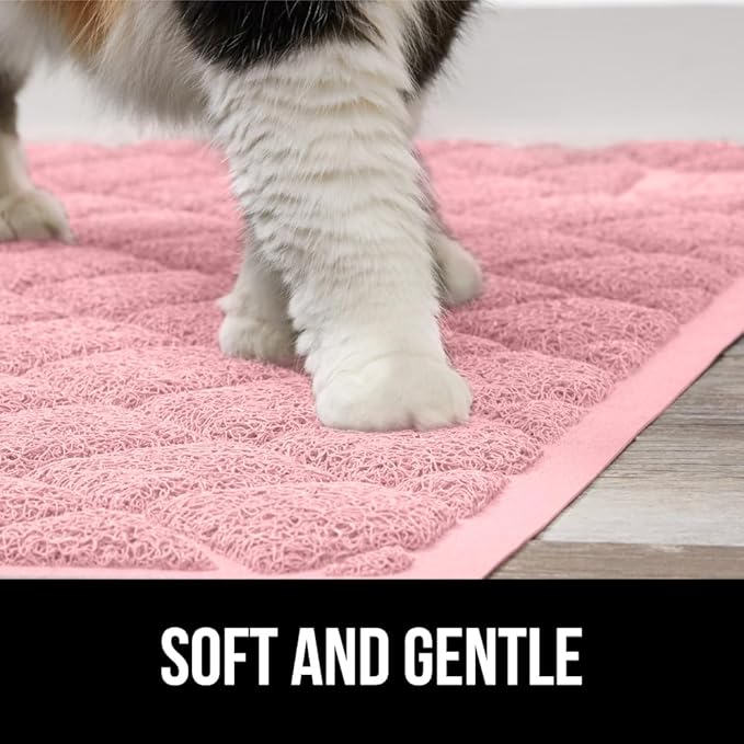 GORILLA GRIP Cat Litter Box Mat, Water Resistant, US Designed Kitty Litter - Image 8