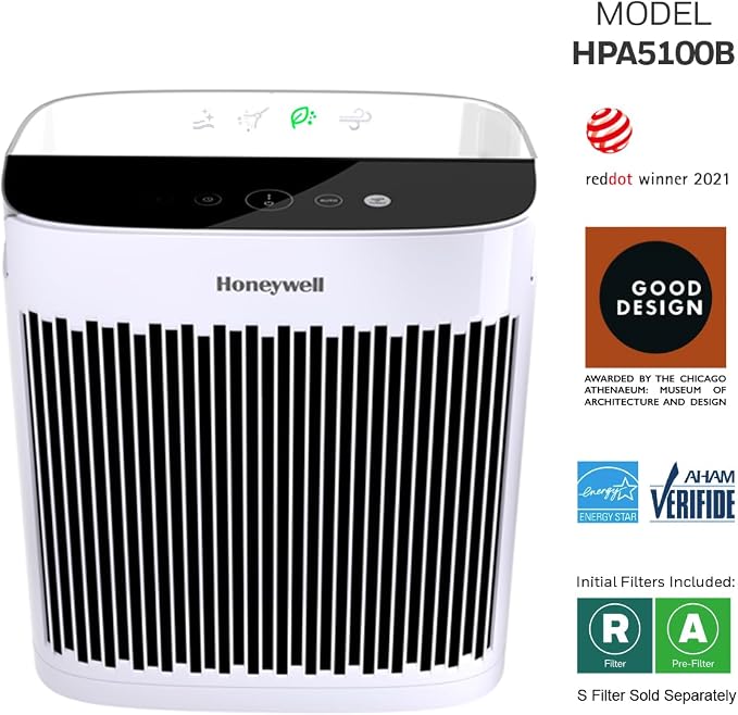 Honeywell HEPA Air Purifier for Home, 938 Ft² Rooms in 1 hour, Turbo Clean - Image 8