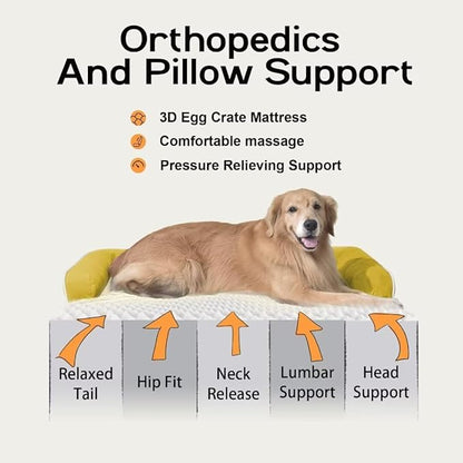 Large Dog Bed Orthopedic Washable | Beds Bolster Pet - Image 2