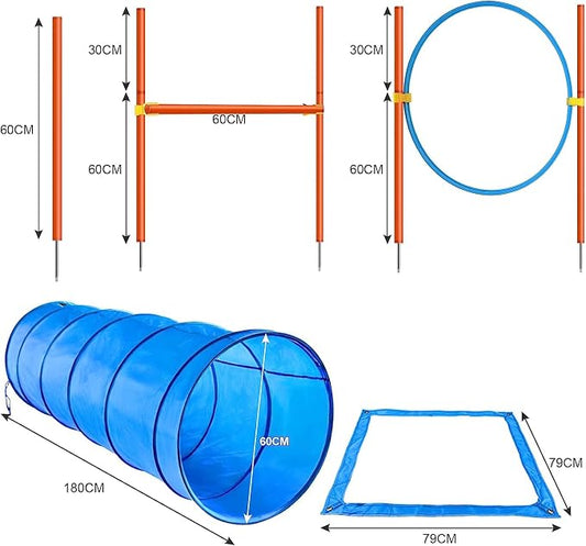XiaZ Dog Agility Course Backyard Set, Dog Obstacle Course Training Starter Kit - Image 2