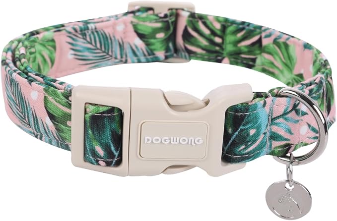 DOGWONG Cotton Dog Collar, Heavy-Duty Dog Collar Durable Soft Boy Dog Collar by DOGWONG