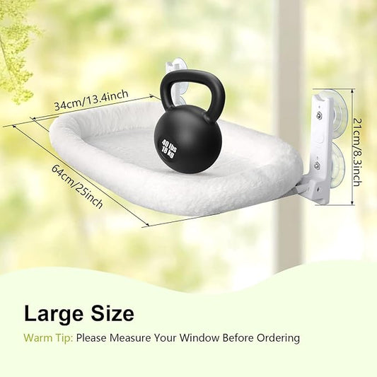 Cat Window Perch, Cordless Cat Hammock, Foldable Cats Window Bed - Image 2