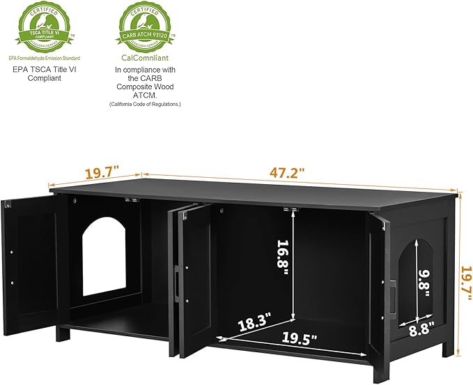 Homhedy Cat Litter Box Enclosure - Image 4