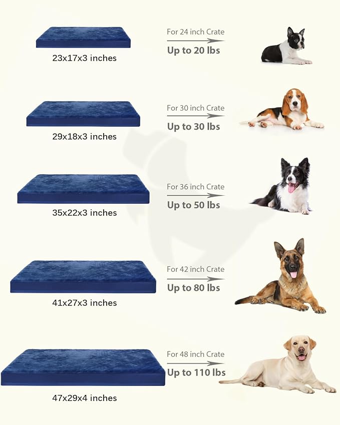 KSIIA Orthopedic Dog Crate Bed Waterproof Dog beds - Image 6