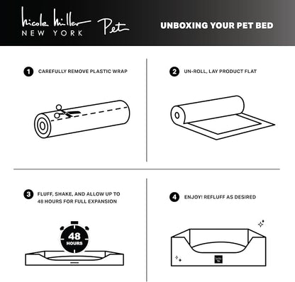 Nicole Miller New York PET Kendall Fluted Geo Cozy Couch Protector Pet Bed - Image 9