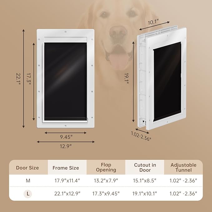 3-Flap Dog Door, Large Doggy Door, Doggie Door - Image 8