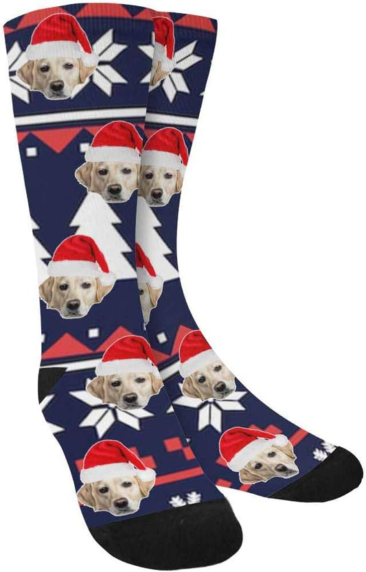 Custom Face Socks, Personalized Dog Lover Pet Photo Picture on Socks Unisex by Enjoy-yjl