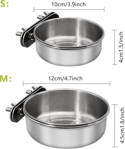 Small+Medium Bird Feeding Dish Cups, Parrot Food Bowl Cage - Image 2