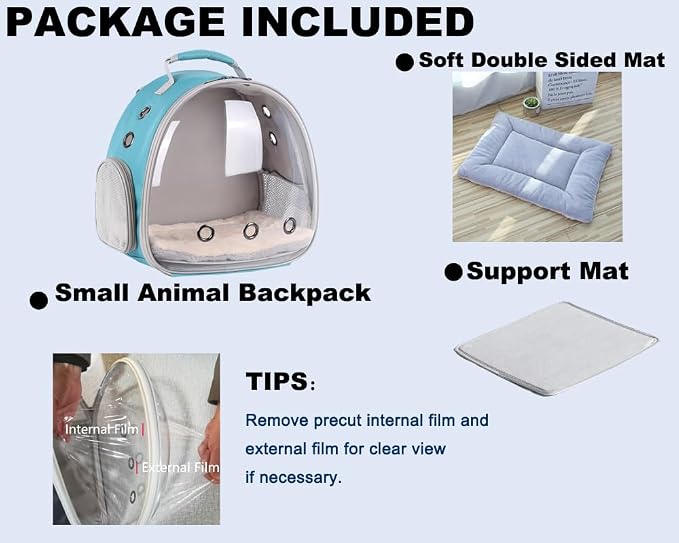 Portable Small Animal Backpack Travel Breathable Pet Carrier Bag Cages - Image 5