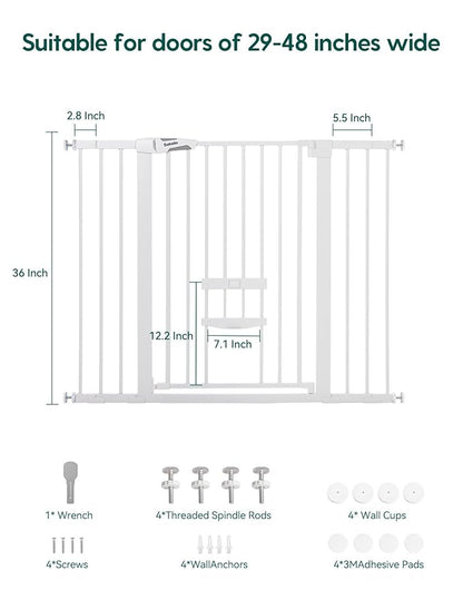 Babelio 36 Inch Extra Tall Baby Gate - Image 5