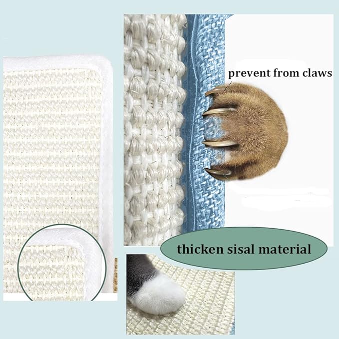 HAOZAIKEJI Cat Scratcher Mat Sofa Protector Natural Sisal Cat Scratching Mat - Image 7