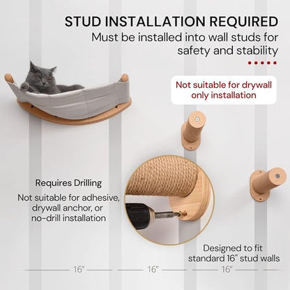7 Ruby Road Cat Wall Shelves Hammock Set - Image 4