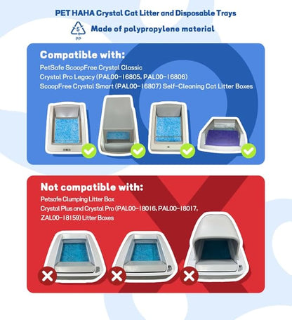 Crystal Cat Litter and Disposable Litter Trays 5 Sets Compatible - Image 2