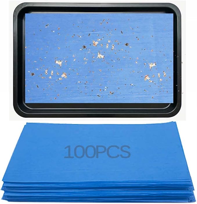 Firdnyohs 100 Pcs Bird Cage Liner Papers 11X17in Blue Cage Paper Liners by Firdnyohs