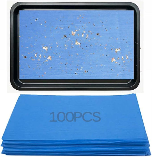 Firdnyohs 100 Pcs Bird Cage Liner Papers 11X17in Blue Cage Paper Liners by Firdnyohs