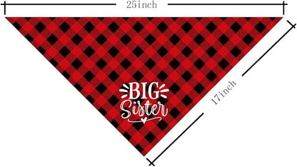 Big Sister Buffalo Plaid Plaid Plaid Blue Camo Pet Scarf Dog Bandana - Image 4