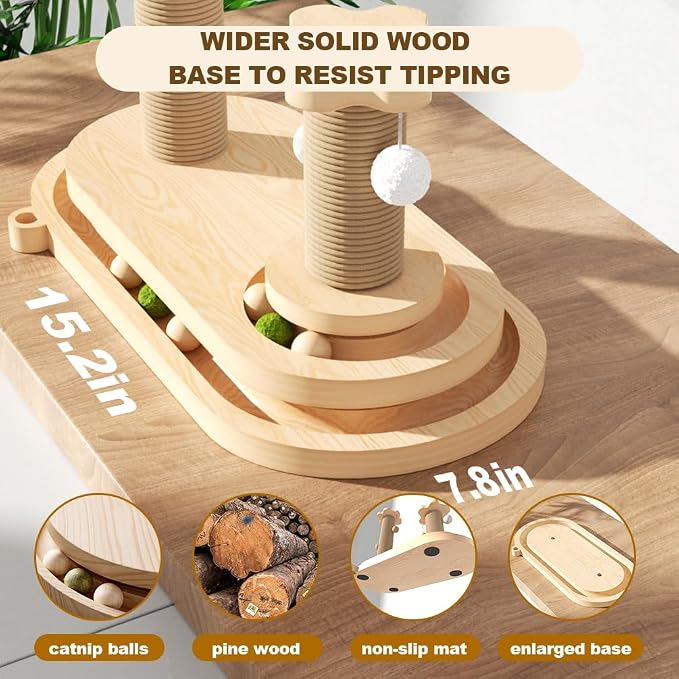 Cat Scratching Post, Sisal Cat Scratcher Post - Image 4