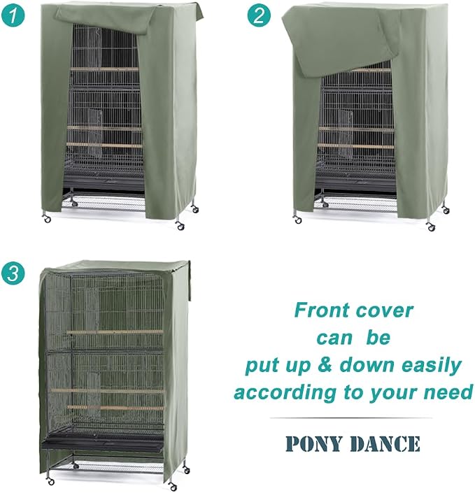 PONY DANCE Pets Product Universial Birdcage Cover Blackout & Breathable - Image 4