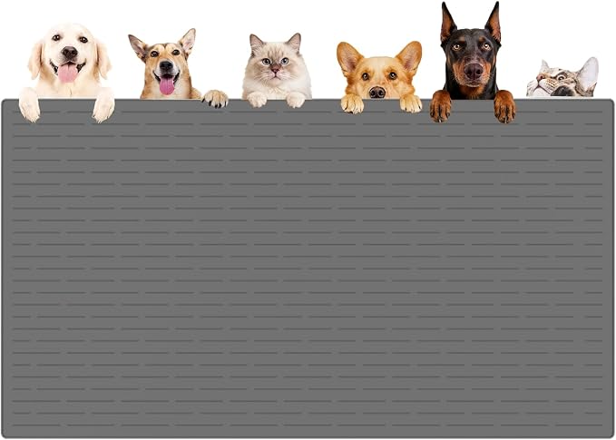 XXXXL Largest Pet Food Mat, 51.2"x25.6" Silicone Dog Mats by WelcometoULTIBE