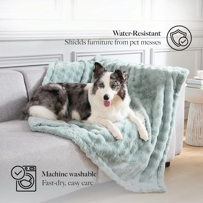 Modern Threads Water-Resistant Faux Rabbit Fur Pet Blanket - Image 2
