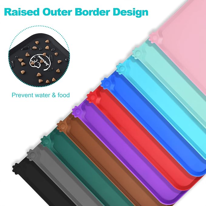 Silicone Waterproof Dog Cat Pet Feeding Mats, Non Slip, Easy Clean Pet Dog Cat - Image 4