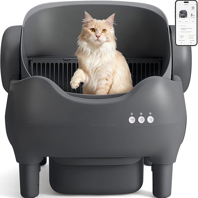 Self Cleaning Litter Box, Automatic Cat Litter Box by KITPLUS