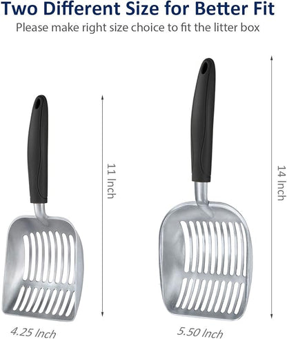 WePet Cat Litter Scoop, Aluminum Alloy Sifter, Kitty Metal Scooper, Deep Shovel - Image 3