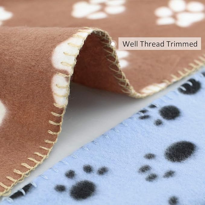 Comsmart Dog Blankets for Small Dogs, 6 Pack Puppy Blanket Cute Paw Print Pet - Image 3