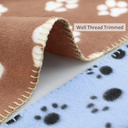 Comsmart Dog Blankets for Small Dogs, 6 Pack Puppy Blanket Cute Paw Print Pet - Image 3