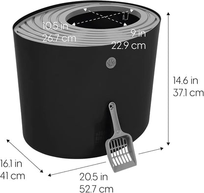 IRIS USA Cat Litter Box, Large Top Entry - Image 2