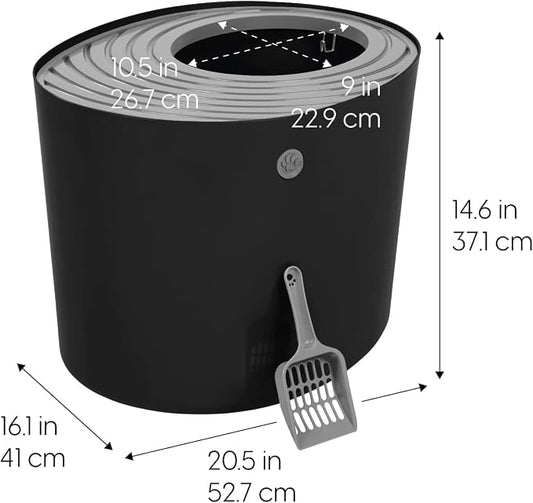IRIS USA Cat Litter Box, Large Top Entry - Image 2