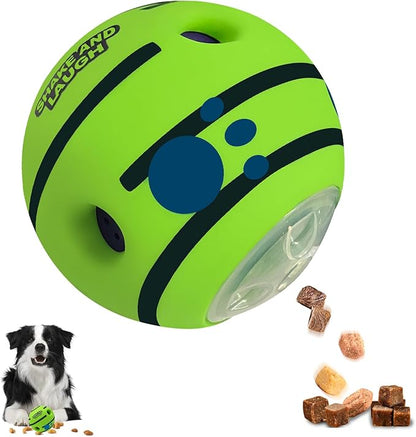 Interactive Puzzle Dog Treat Ball, Treat Dispensing Enrichment Dog Toys Ball by SHAKEANDLAUGH