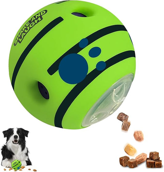 Interactive Puzzle Dog Treat Ball, Treat Dispensing Enrichment Dog Toys Ball by SHAKEANDLAUGH