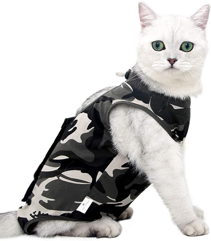 Cat Recovery Suit for Abdominal Wounds or Skin Diseases, Cat Onesie for Cats by Coppthinktu