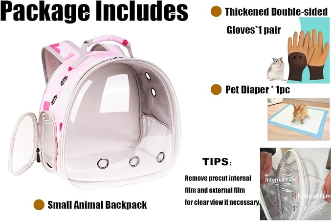Portable Small Animal Backpack Travel Breathable Pet Carrier Bag Cages - Image 4
