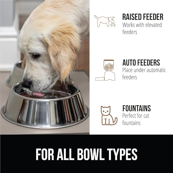 GORILLA GRIP 100% Waterproof Raised Edge BPA Free Silicone Pet Feeding Mat - Image 6