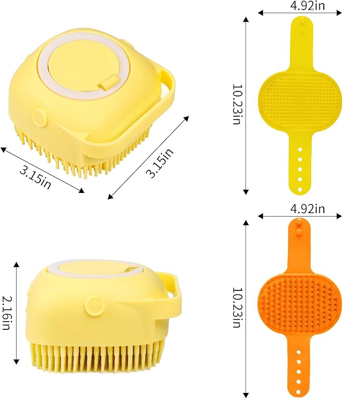 Comotech 6PCS Dog Bath Brush & Dog Toothbrush | Adjustable Handle Shampoo Brush - Image 6