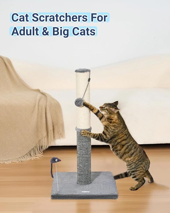 Happi N Pets 29.5" Tall Cat Scratching Post, Cat Scratchers - Image 7