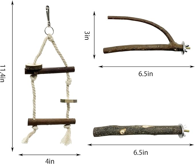 EBaokuup Bird Parrot Perch Set - Image 2