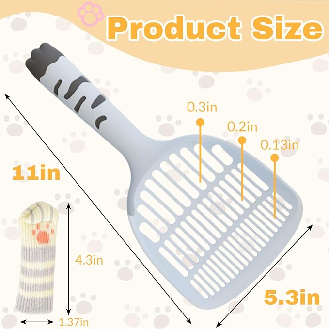 Cat Litter Scoop, Kitty Litter Scoop, Cat and Dog Poop Collector, 3-Layer Mesh - Image 2