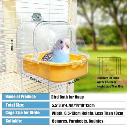 Bird Bath for Cage, Cleaning Pet Supplies Cockatiel Bird Bathtub - Image 3