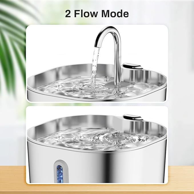 2.2L Stainless Steel Cat Water Fountain Automatic Pet Water Dispenser - Image 7